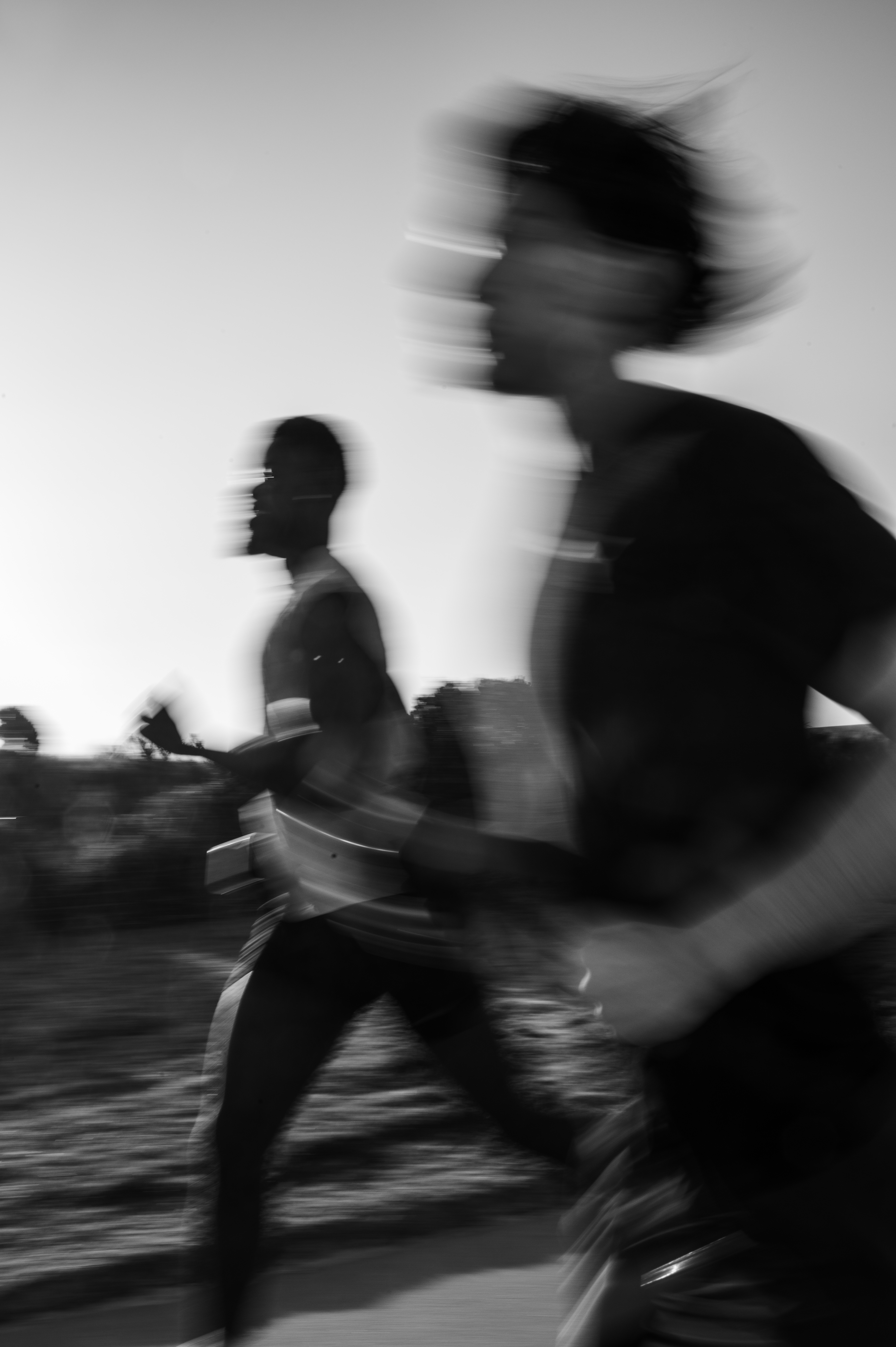 L4TC runners in motion at dusk
